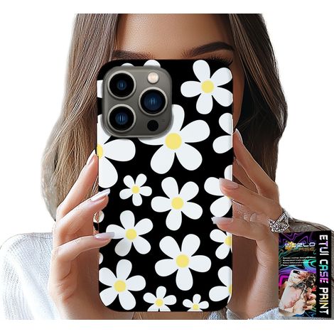 Custodia per iPhone 14 PRO MAX - margherita, margherite, fiori, retro (1/5)