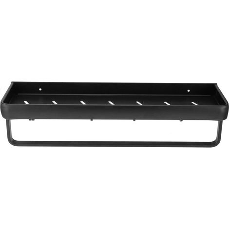 50cm Storage Rack, Multifunctional Wall-Mounted Kitchen Shelf, Bathroom Storage Rack and Bottle Holder (Single Layer with Bar and 5 Hooks) (1/5)