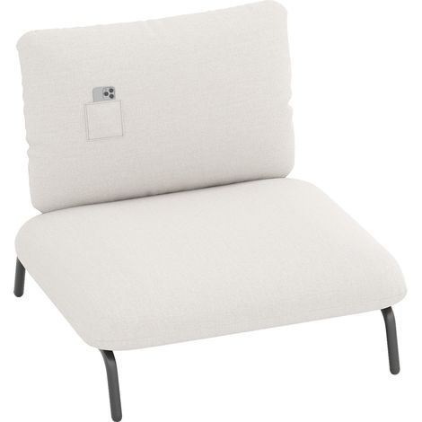 Übergroßer Akzentstuhl, breite Sitzfläche, Belastbarkeit 250 kg, Beige
