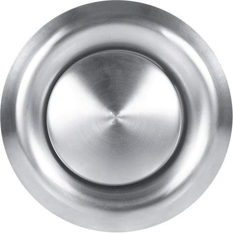 125mm Sortie d'air Adjustable Ronde Murale Argentée Ventilation du plafond réglable en Acier Inoxydable conduit de ventilation ronde (1/5)