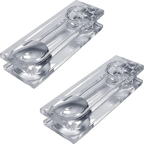 Transparenter Clipgriff, 8 cm langer, mit Kristallperlen besetzter Griff für Jalousien, Rollos und Gardinenaufhänger. (1/5)