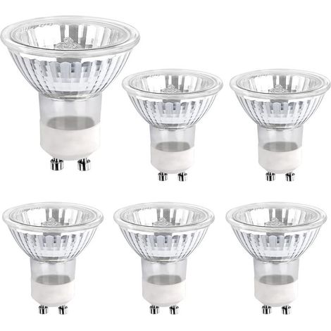 Ampoule Halogene GU10 35W 230V, 380lm Blanc Chaud 2700K, Dimmable Ampoule Spot Halogene, pour Lumière d'armoire, Lumières d'exposition, pack de 6 (1/5)