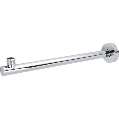 Bras de douche avec bride de fixation, tube en acier inoxydable de 35 cm, accessoires de salle de bain (1/5)