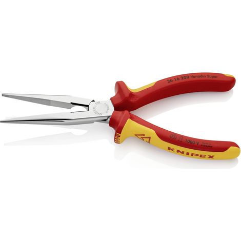 [GEBRAUCHT] B-Ware Knipex VDE Flachrundzange 200mm 26 16 200 mit Schneide 61 HRC gehärtet
