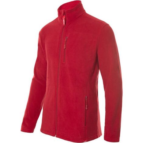 chaqueta polar de microfibra. central con cremallera. 220 g/m² - velilla color ropa color rojo talla xxl