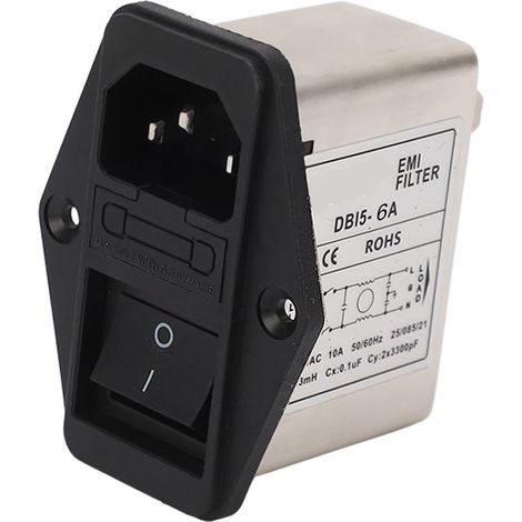Filtre de puissance EMI monophasé, panneau de prise IEC, suppresseur de bruit de ligne pour équipement médical, AC115 250V (1/5)