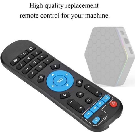 Télécommande - Pour Boîtier Décodeur T95Z Plus T95U Pro T95V Pro Q Plus QBOX - ABS Noir - 156 x 43 x 20 mm - 2 Piles AAA (1/4)