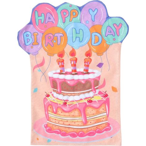 Housse de chaise décorative d'anniversaire, housse de chaise « Joyeux anniversaire », housse de siège de chaise d'anniversaire-63x49cm
