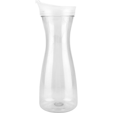 Bouteille à jus acrylique transparente 600 ml, pichet d'eau avec couvercle, idéale pour bar et maison. (1/5)