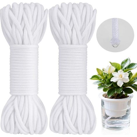 Corda stoppino per irrigazione automatica delle piante – Stoppino per sistema di irrigazione fai da te – Corda di cotone per irrigazione – (2 rotoli – 18 m) (1/5)