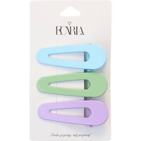 Ecarla Haarspangen-Set, groß, Pastellfarben, SP305, 3-teilig