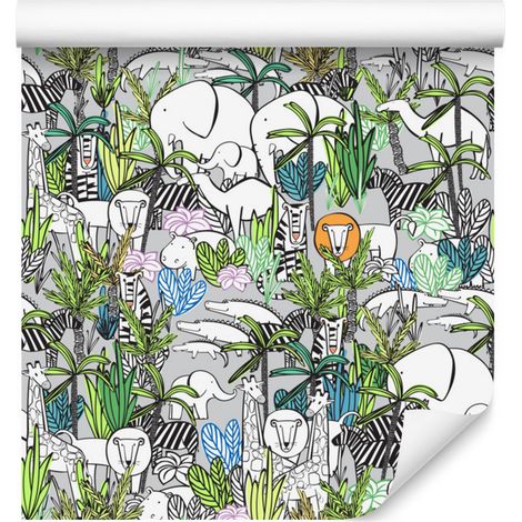 Papier peint animalier de la savane pour salon et chambre 50x1000 cm (1/5)