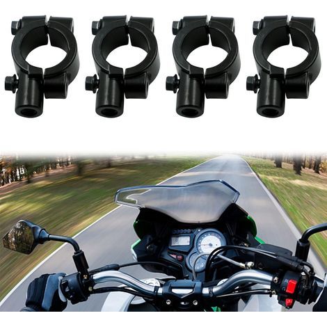 Motorcycle Mirror Mount, Universal Mirror Bracket for 10mm Motorcycle Handlebars, Bicycle Side Mirrors Mount Clamp Adapter, Motorcycle Mirror Mount for 22mm Handlebars (1/5)