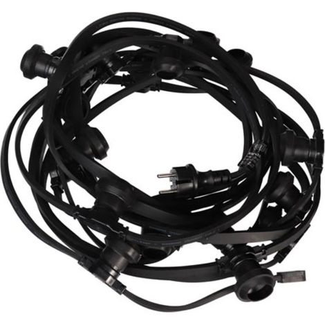 LED PARTY-LICHTERKETTE - 20 x E27-FASSUNG - OHNE LEUCHTMITTEL - 10 m (1/5)