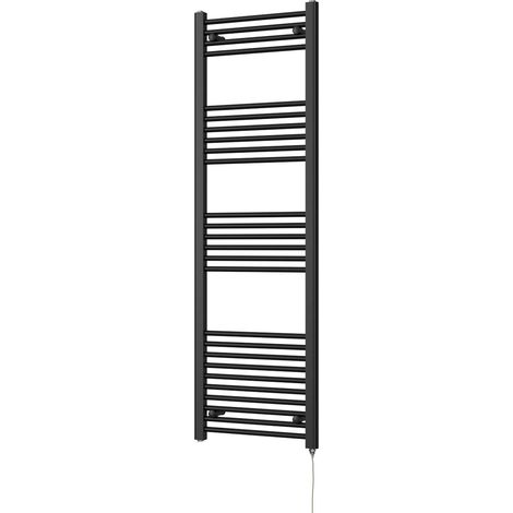 Zennor - Black Electric Towel Rail H1600mm x W500mm Straight 600w Standard (1/3)