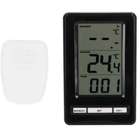 Thermomètre sans Fil Testeur de Température électronique Numérique Portable avec Crochet Vertical Suspendu pour Serre de Sous-sol de Cuisine de Bureau à Domicile (1/5)