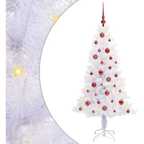 Sapin de Noël artificiel avec 150 LED Blanc 150 cm PVC et Acier CFW976494 (1/5)