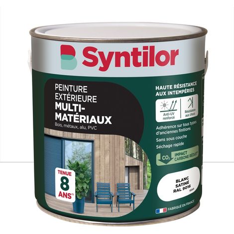 Außenfarbe für Holz, Aluminium und PVC. SYNTILOR seidenmattweiß 2L SYNTILOR (1/5)