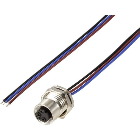 TRU COMPONENTS TC-12833056 Presa da incasso sensore/attuatore M12 Presa 0.5 m Numero di poli: 3 1 pz.