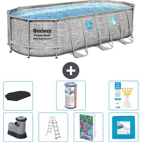 Bestway Power Steel Oval - 549x274x122 cm - 8-teilig S602