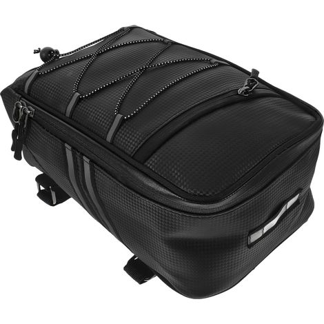 Sacoche Arrière Vélo Étanche PU Similicuir Capacité 8L pour Vélo Électrique et Deux-Roues Rangement Stable et Portable Multifonctions (1/5)