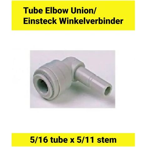 Raccord coudé à emboîtement 5/16 tube x 5/16 tige pour systèmes de tirage professionnels en restauration (1/3)