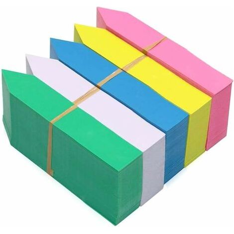 500 étiquettes réutilisables, imperméables et colorées en plastique pour graines de fleurs et plantes. Idéales pour le marquage et la décoration de jardin. (1/3)