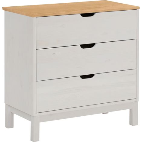 Commode 3 tiroirs blanc (1/5)