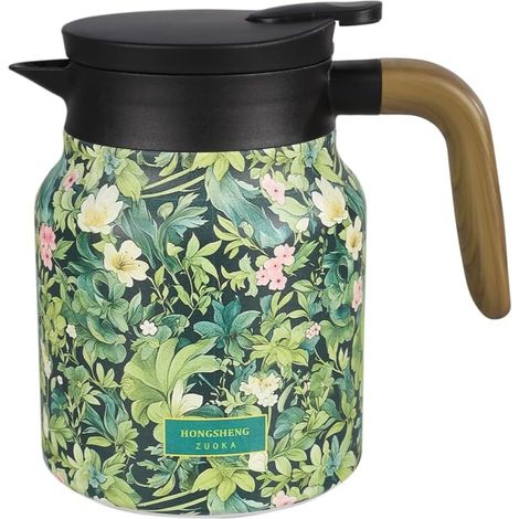 Théière Isotherme 800 ML - Acier Inoxydable 316 - Filtre Amovible - Bec Verseur Anti-Goutte - Motif Floral (1/5)