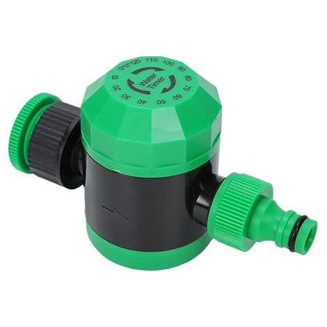 Temporizador mecánico para aspersores, dispositivo de riego automático, fácil de usar, diseño impermeable para patio, césped, jardín, piscina, riego por goteo, plantas, vacaciones. (1/5)