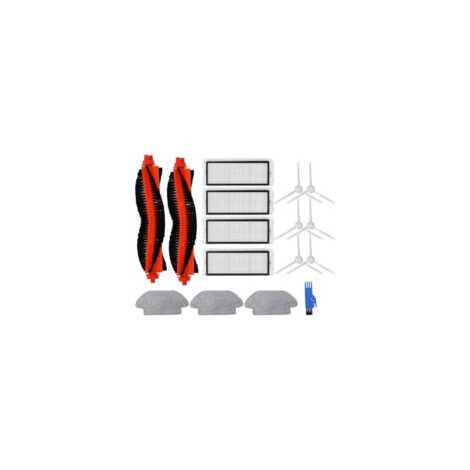 Kit di ricambi per robot aspirapolvere Xiaomi Mijia 2S, P, Viomi V3, SE gli accessori includono 2 spazzole a rullo, 4 filtri, 1 spazzola per la pulizia (16 pezzi).