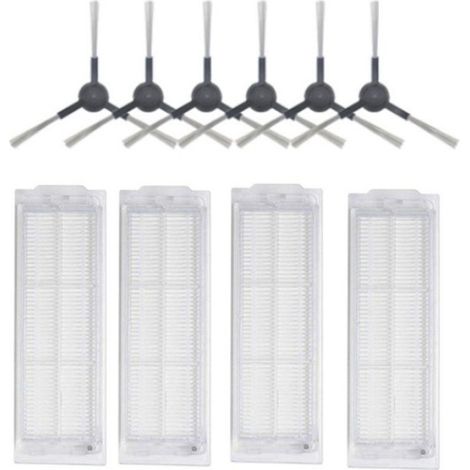 Filtre HEPA - Brosse Latérale - À Embout Souple - Remplaçable - Pour Aspirateur Robot - 4 + 6 Pièces (1/5)