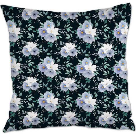 Housse de coussin 45x45 cm en polyester à fermeture éclair invisible pour mariage, anniversaire, la Saint-Valentin, la Fête des Mères et des Pères (1/5)