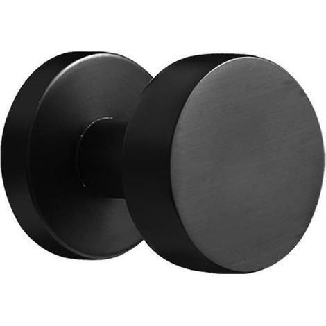 mur De Fond De Porte De Maison Rond Sans Cl Invisible Serrure De Porte Chambre En Alliage De Zinc Simple Face Noir Mat (1/5)