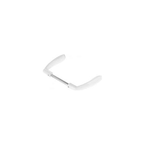Poignée double - pour portail de 90 à 120 mm - alu - blanc - Marinéa - TIRARD