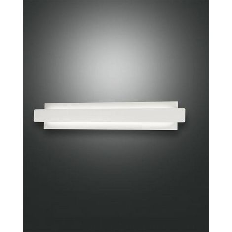 REGOLO APPLIQUE BIANCA A LED 3000K - 21W - 2150 lm DIMMERABILE IN METALLO E VETRO (1/2)
