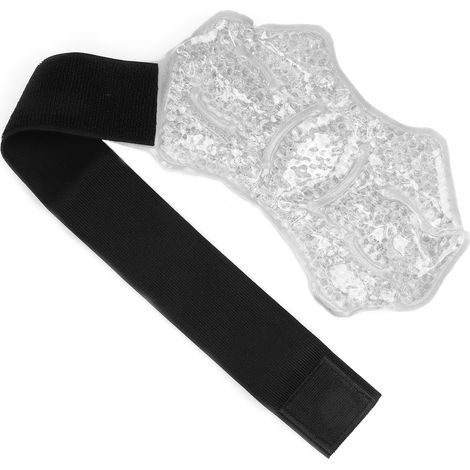 Genouillère en gel rafraîchissant réutilisable, compresse chaud/froid, coudière en gel pour soulager la douleur, gris (1/5)