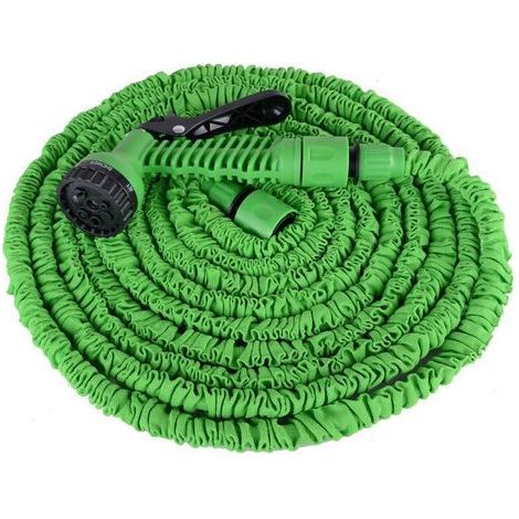 Tuyau d'arrosage Extensible 7.5M/25FT, Tuyau d'arrosage Flexible avec 7 Fonctions Pistolet et Anti-fuite (7.5M) (1/5)