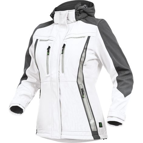 Leibwächter Sommer-Softshelljacke Damen FLXDS Gr. 38 weiß/grau (1/5)