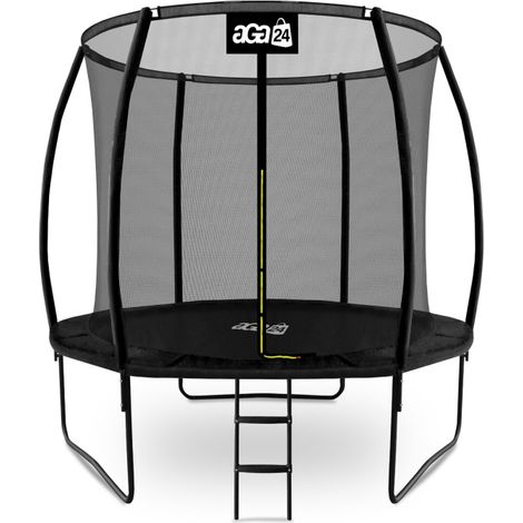 Aga SPORT EXCLUSIVE Trampoline 250 cm Noire + filet de protection + échelle