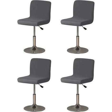 Fundas elásticas para sillas - Juego de 4 piezas - Universales - Con respaldo - Blanco roto (1/5)