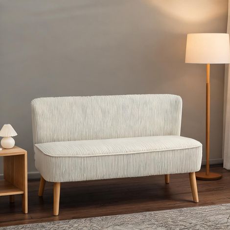 Canapé en bois tissu mousse 117 x 56,5 x 77 cm (1/5)