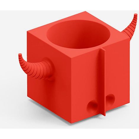 Vaso da esterno design toro in polietilene Orot - Rosso (1/4)