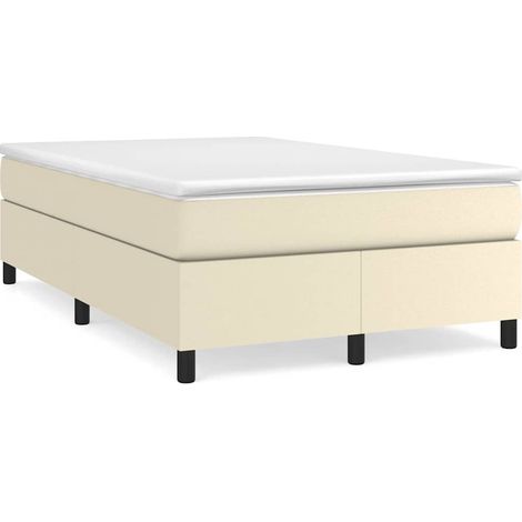 Maison Exclusive - Boxspringbettgestell Creme 120x200 cm Kunstled (1/5)