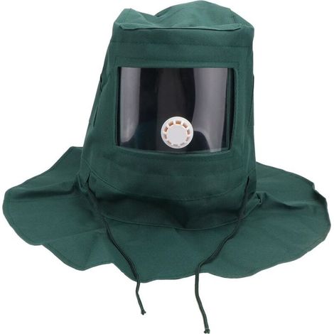 Face shield, protective hood, sandblasting mask, full face mask for dust and hazardous materials, sandblasting, sanding hat, spray paint cover (1/4)