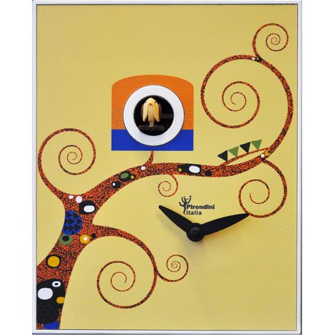 Orologio a Cucù da Parete 16,5x20x10cm Pirondini Italia D'Apres Gustav Klimt (1/2)
