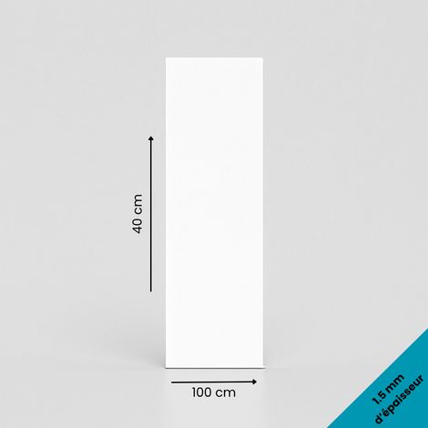 Signaletique.Biz France – Plaque PVC rigide blanche 1,5 mm – Format 400 x 1000 mm – Résistante à l’humidité – Découpe nette pour maquettes et signalétique