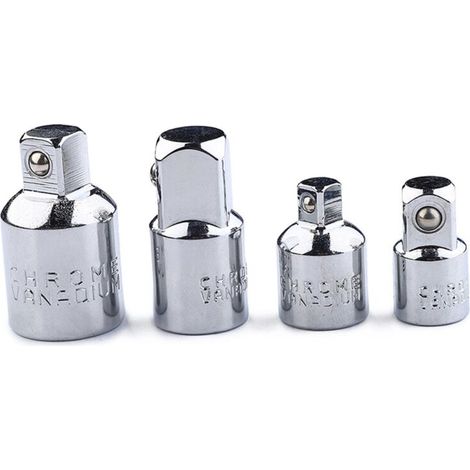 4pcs Adaptateur à Cliquet Adaptateur Douille Cliquet 1/2 à 3/8-3/8 à 1/2-1/4 à 3/8-3/8 à 1/4 Réducteur de Douille pour Douilles et Embouts