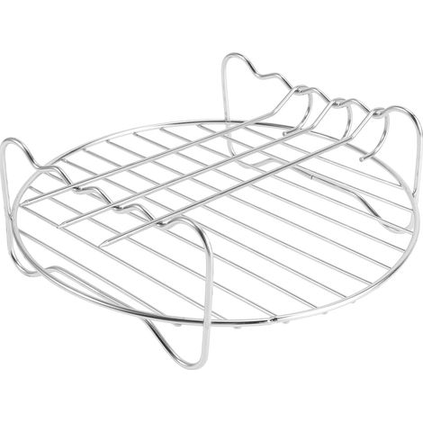 Airfryer Zubehör 1 Satz Doppelschicht Edelstahl Grillrost