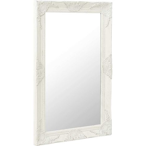 Maison Exclusive - Wandspiegel im Barock-Stil 50x80 cm Weiß (1/5)